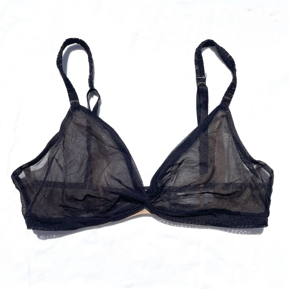 Maison Lejaby Anatolia Mesh Twist Triangle Bra 36D Black Underwire 14333